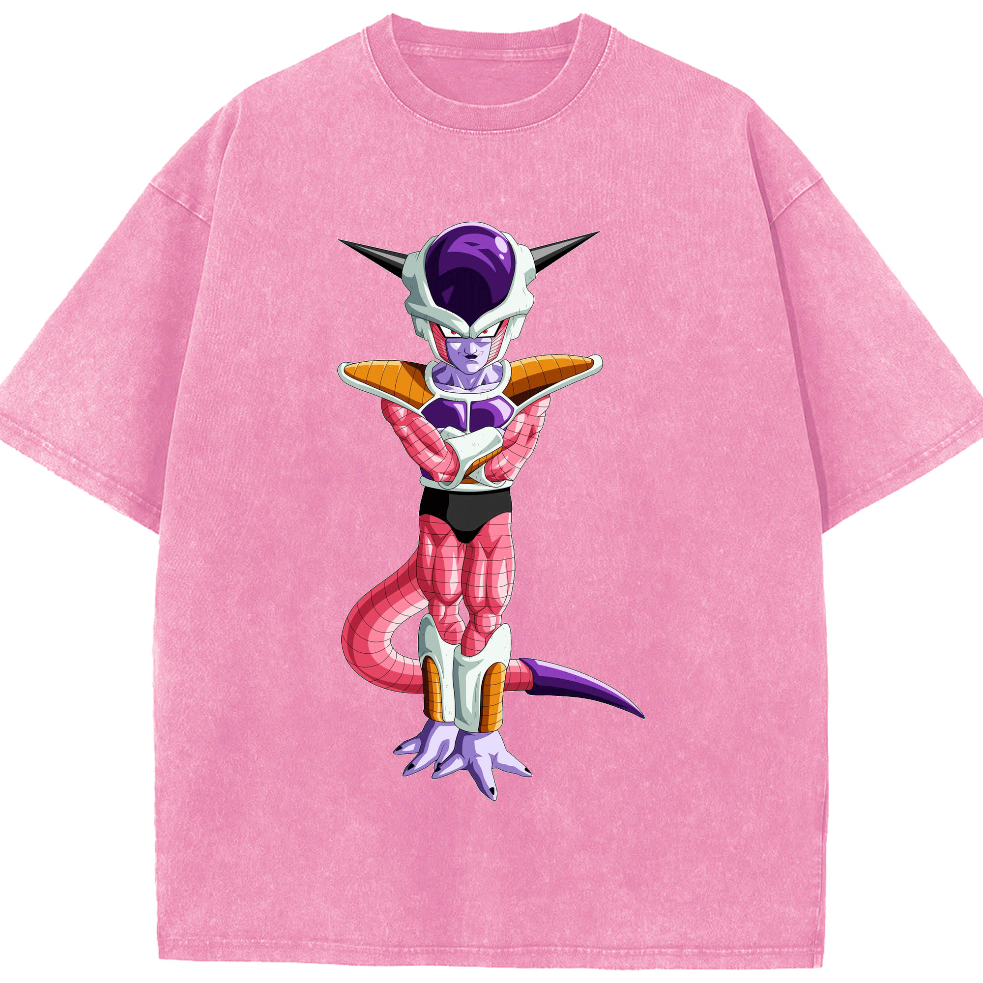 （画像用） ドラゴンボール フリーザ DRAGON BALL Frieza 綿100% ヴィンテージ風 半袖Tシャツ（フロントプリント）